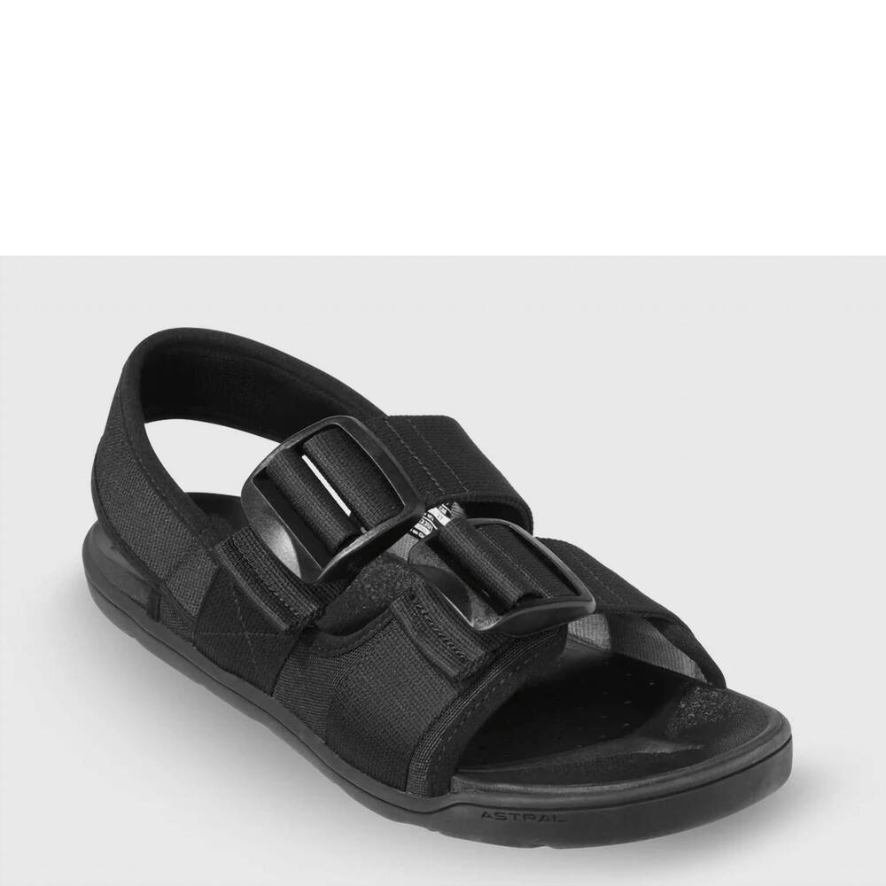 NEW ASTRAL men's webber sandals in stealth black